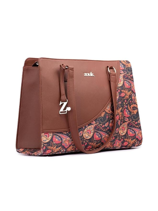 ZOUK Women’s Office Essential Jute Vegan Leather Bag